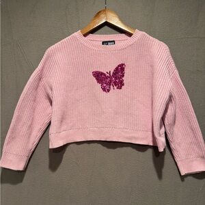 GAP WICKED Collab Light Pink Knit Cropped Sweater